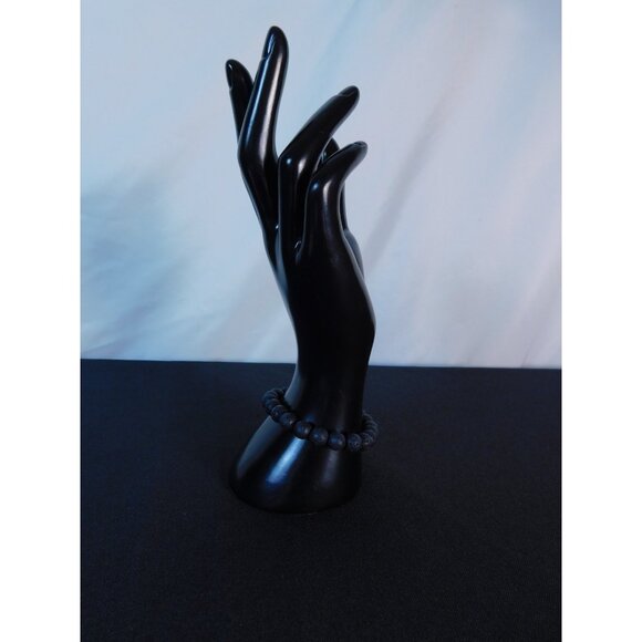 Lava Rock Bracelet 8mm Stretch Black - New - Witchcore Earth - Picture 9 of 12